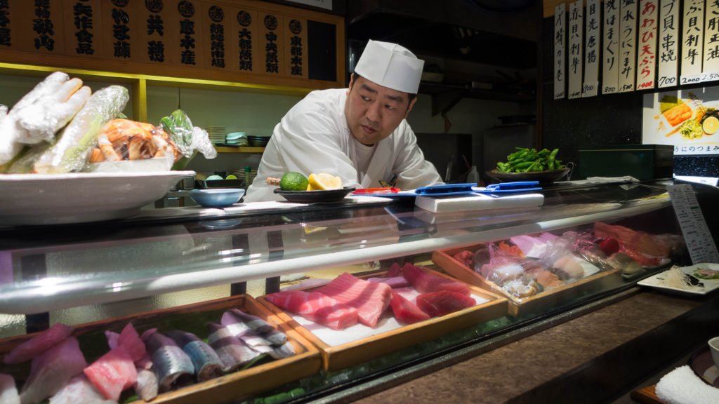 In Tokyo's sushi restaurants you find the best sushi in the world.